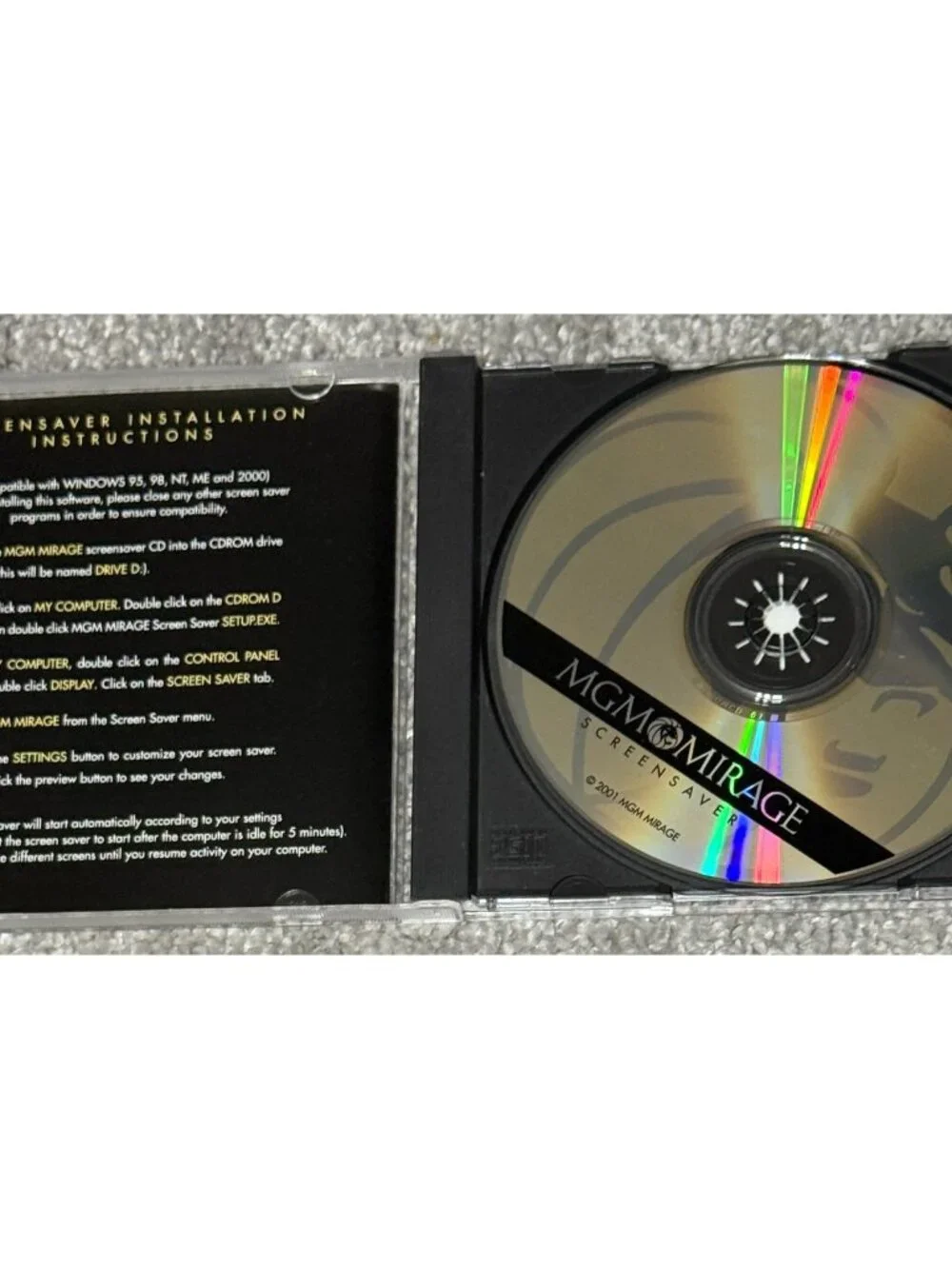 MGM Mirage Screensaver Windows PC Software (2001) Grand Bellagio Treasure Island